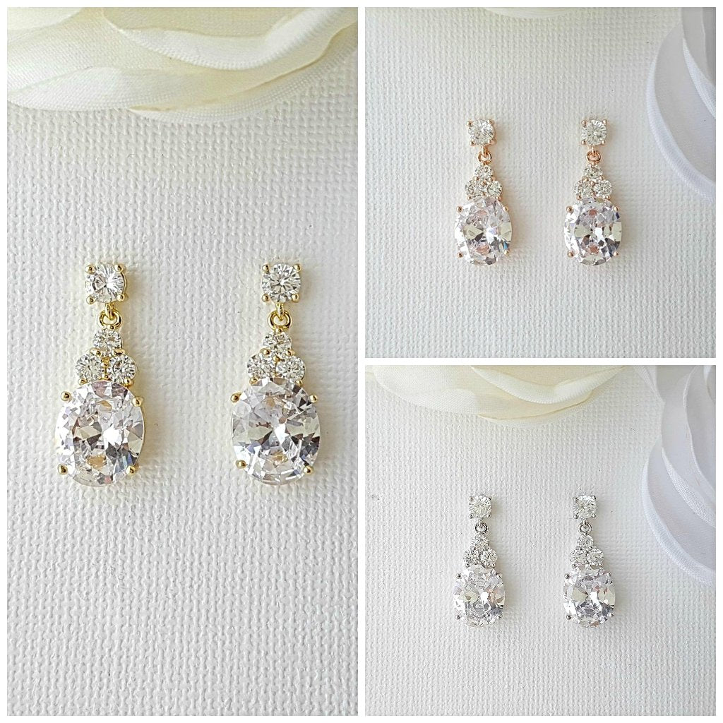 Short Drop Earrings for Bridesmaids- Misha