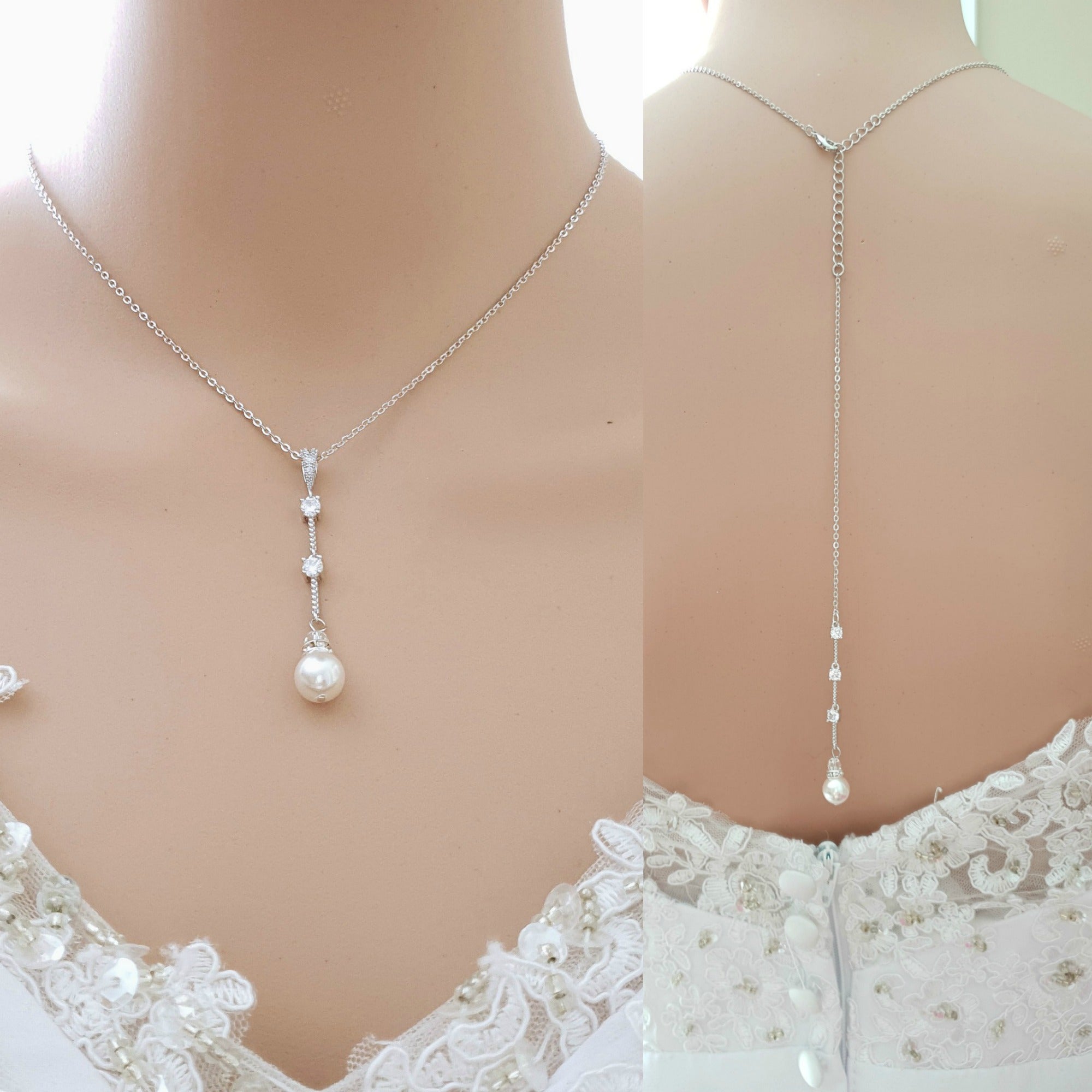 Minimal Pearl Jewelry Set for Weddings-Ginger