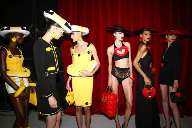 Moschino backstage of the 2023 spring and summer show