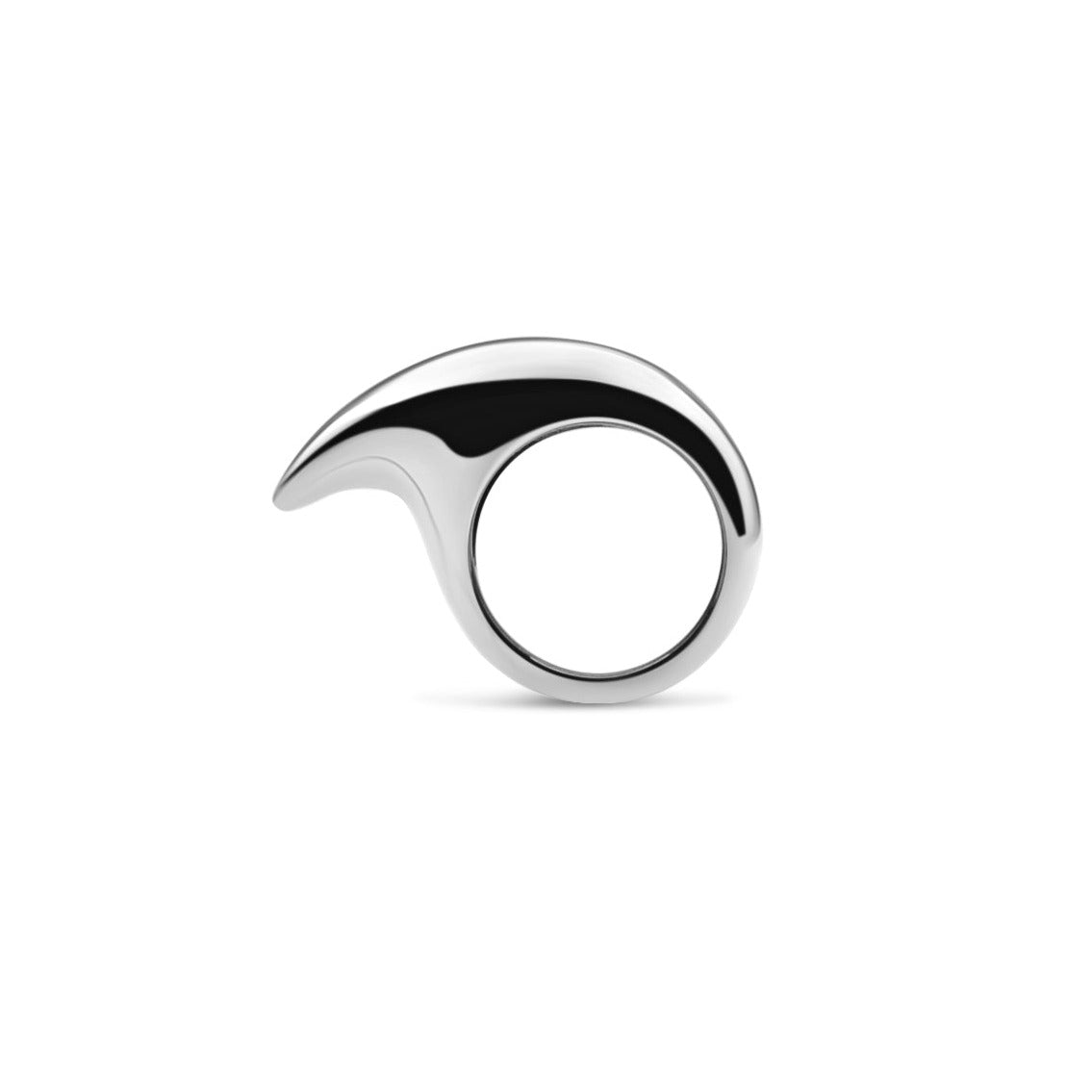 Medium Crescent Ring Silver