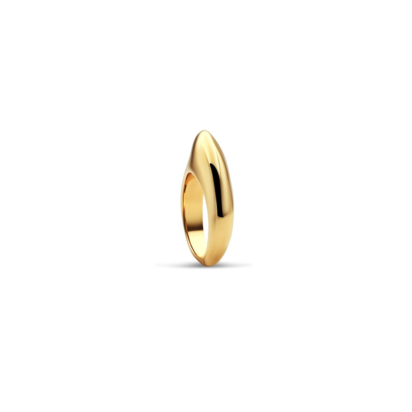 Small Crescent Ring 18K