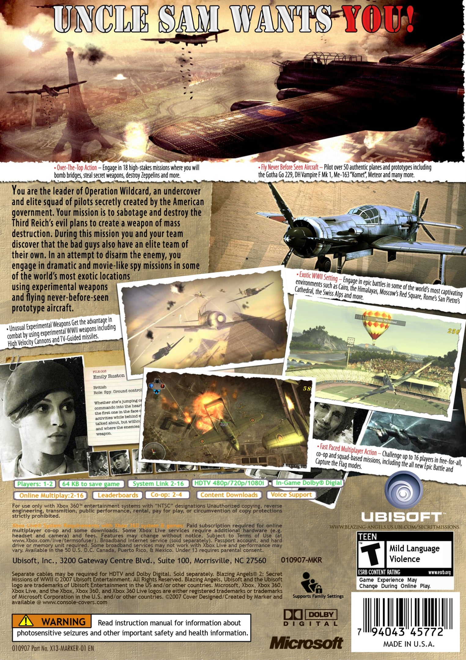 Blazing Angels 2: Secret Missions of WWII - Xbox 360 Game