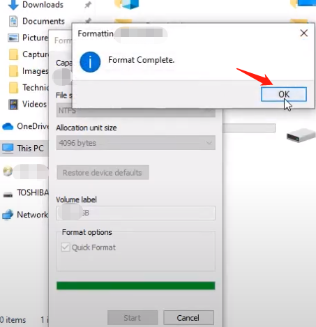 Format USB Flash Drive as NTFS