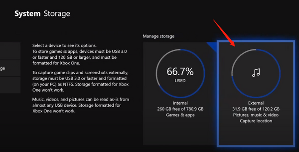 Xbox setting