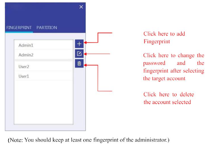 Managing User’s Accounts of Fingerprint USB Flash Drive