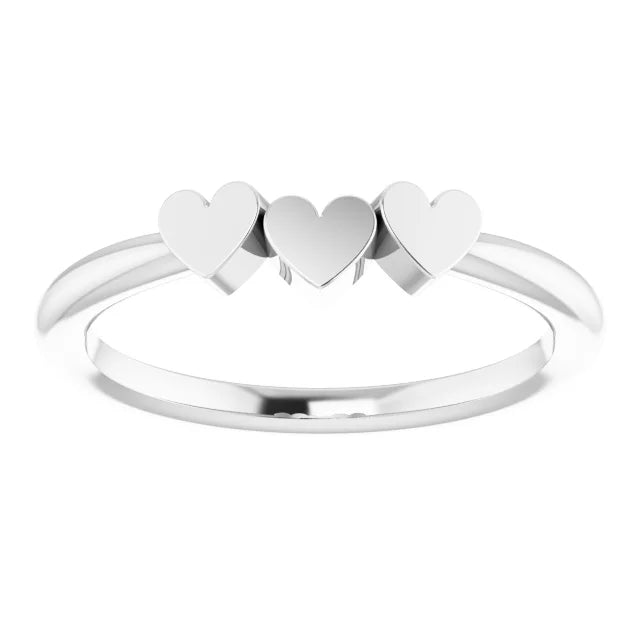 Heart Family Engravable Ring