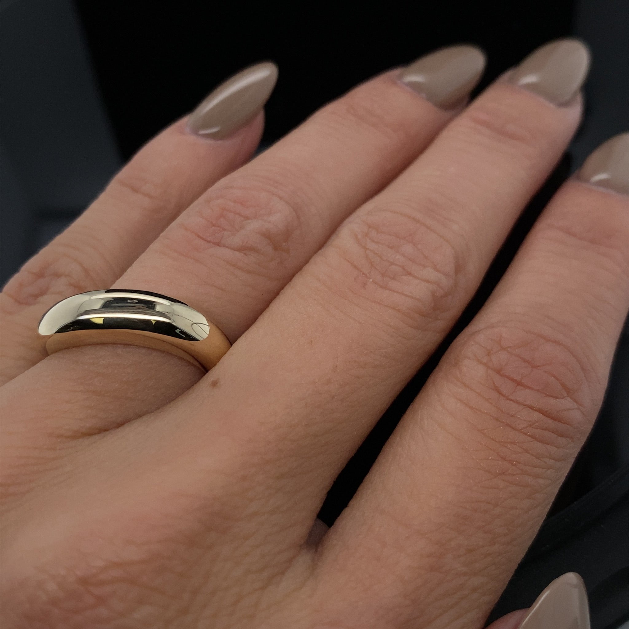 High Rise Curvy Silhouette Yellow Gold Ring