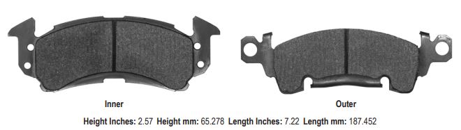 Hawk GM Full-Size Brake Pads, D0052 Shape