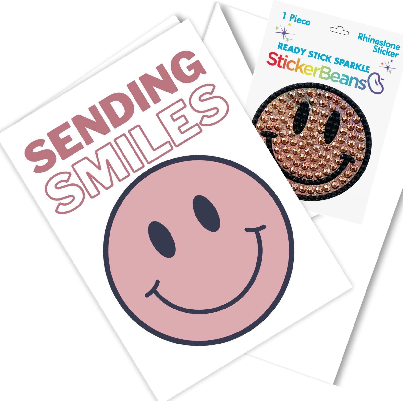 StickerBeans - Sending Smiles Greeting Card with Sticker