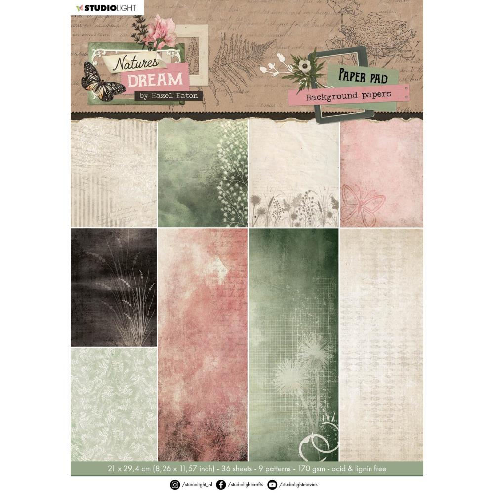 Studio Light HEN Natures Dream Paper Pad: Nr. 113, Background Papers, 36/Pkg (ENDPP113)