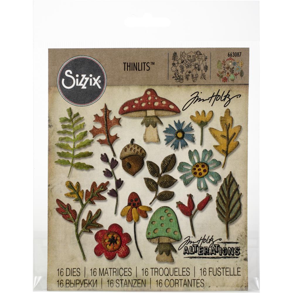 Tim Holtz Thinlits Dies: Funky Foliage by Sizzix (663087)