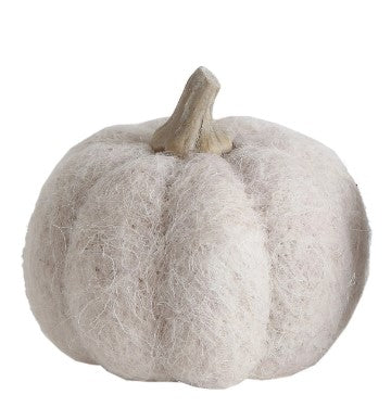 Mini Neutral Felt Wool Pumpkin