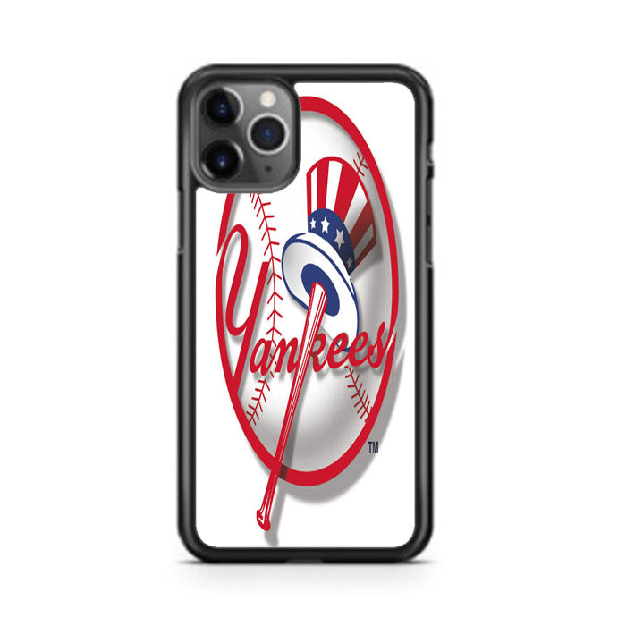 yankees logo white Case iPhone 15 Pro Max