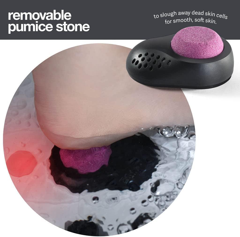 Medical King Foot Spa with Heat and Massage and Jets Includes a Remote Control a Pumice Stone Collapsible Massager with Bubbles and Vibration