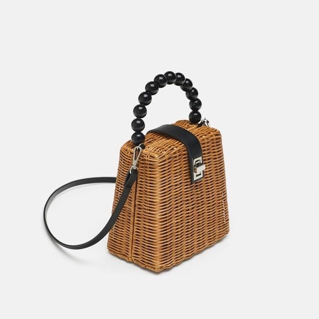 Wicker Woven Tote Bag