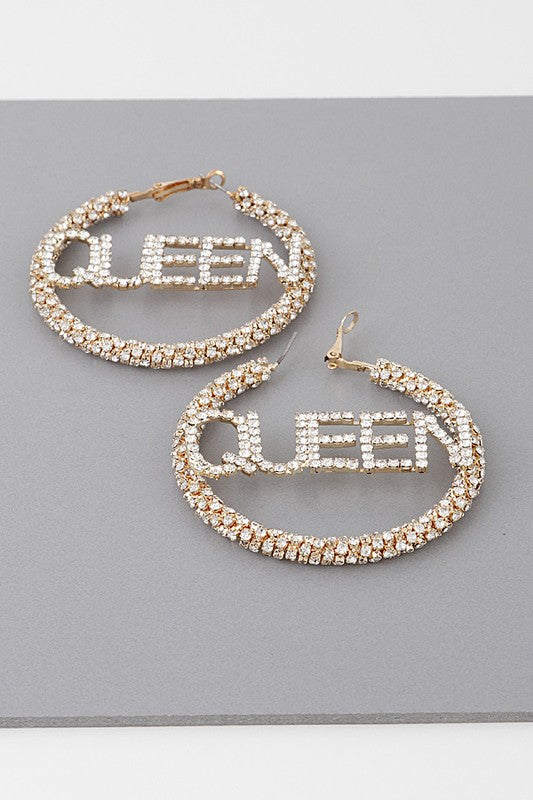 QUEEN Hoop Earrings