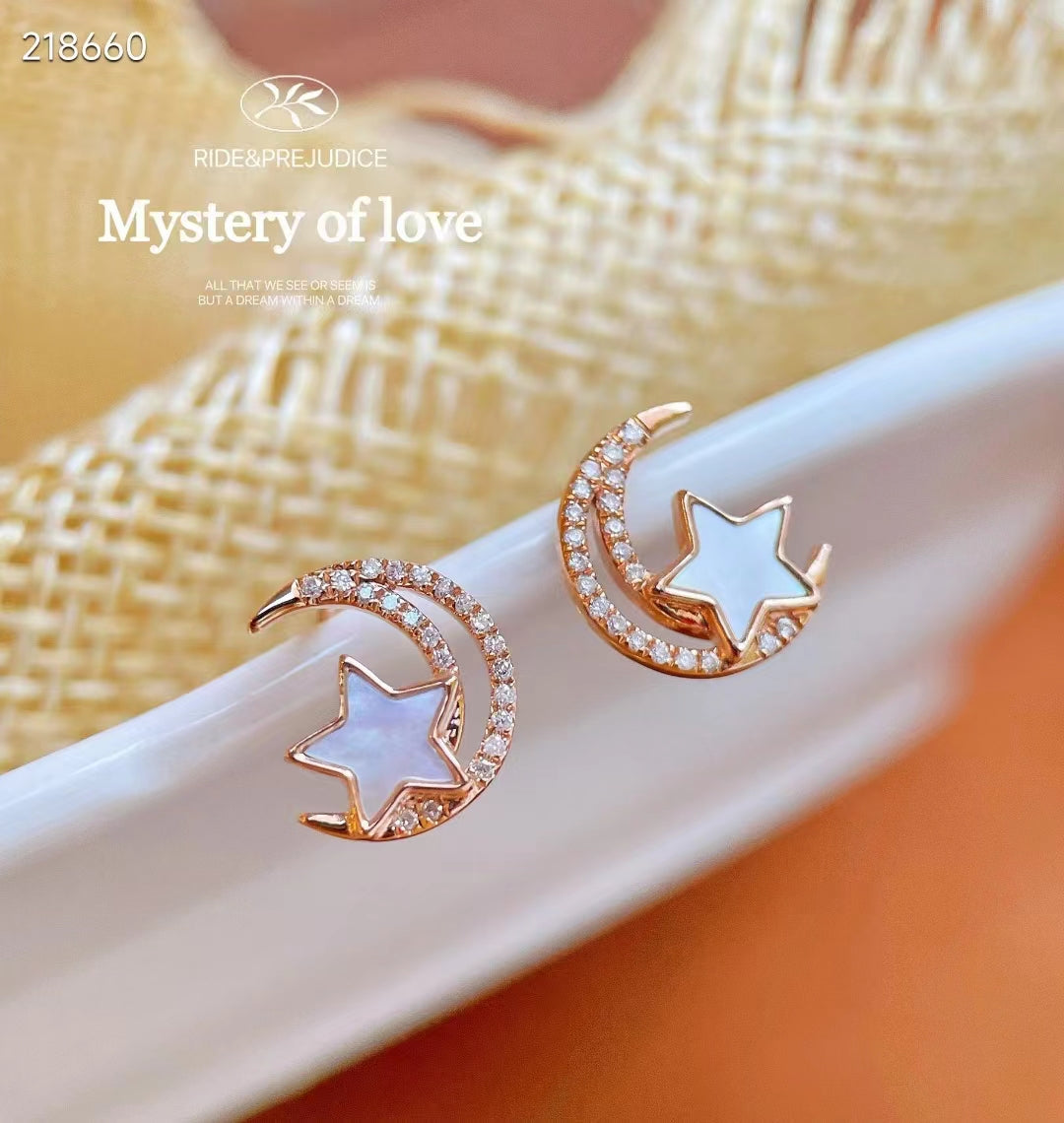 star moon earrings