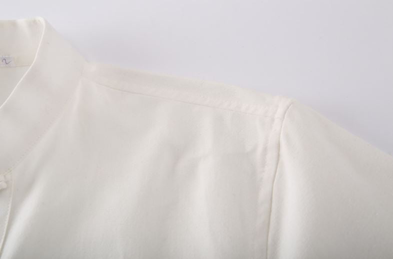 Shoulder seam of pure cotton two-piece Tang suit