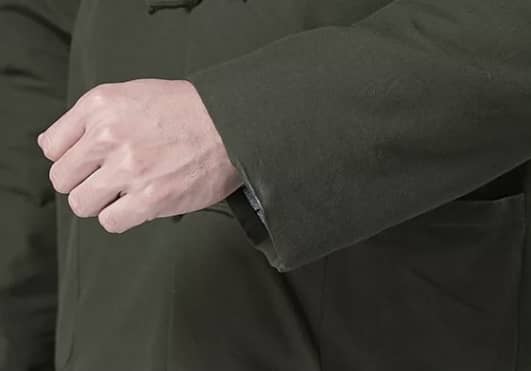 Cuff of Padded Thick Tang suit Coat