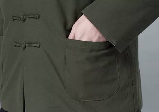 Pocket of Padded Thick Tang suit Coat