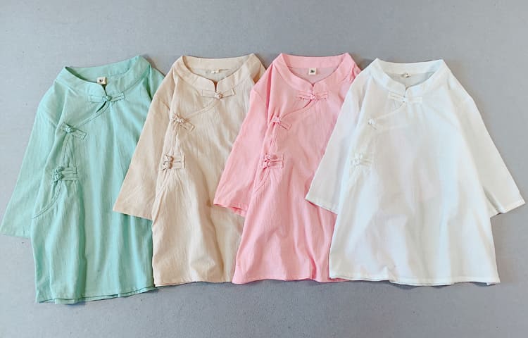 qipao blouses with short sleeves