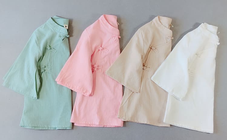 qipao blouses with short sleeves