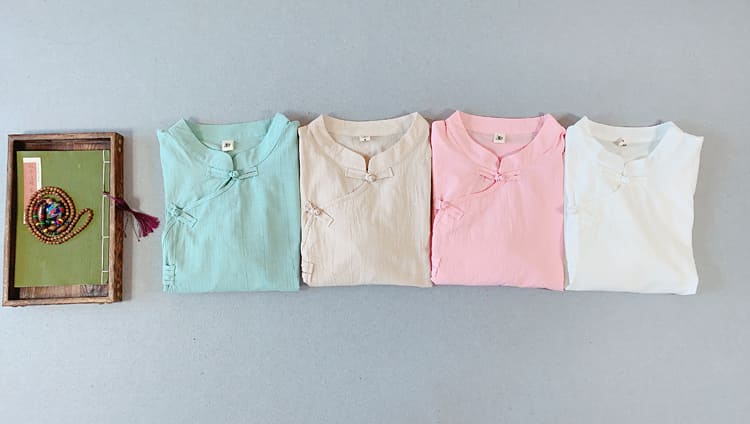 qipao blouses with short sleeves