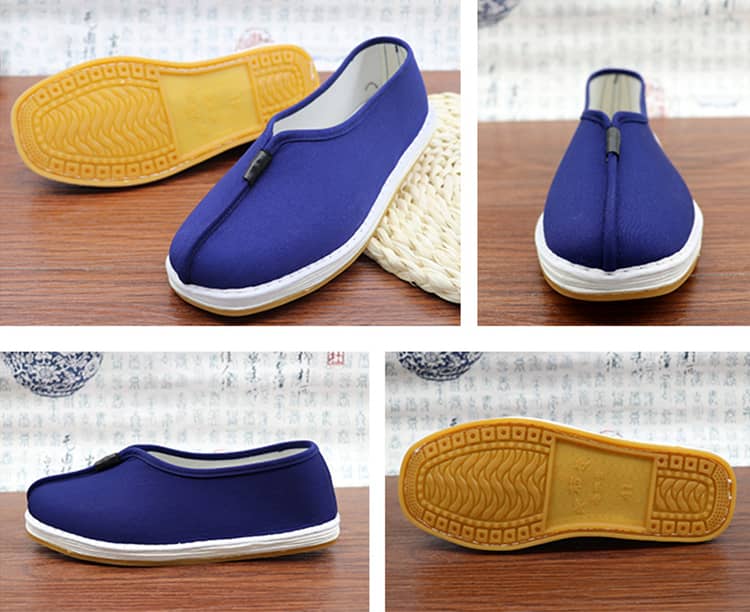 Details of Blue Shaolin monk shoes