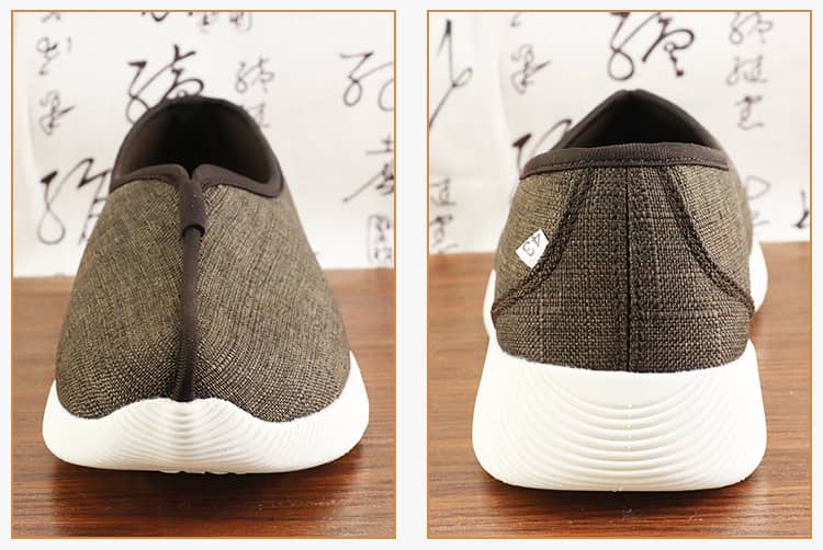 Coffee shaolin monk shoes with modern soft soles