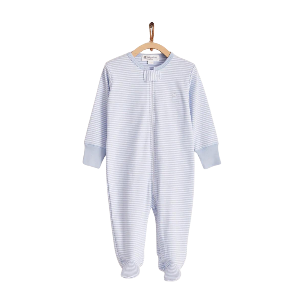 In The Woods Zipper Footed Pajama - Blue