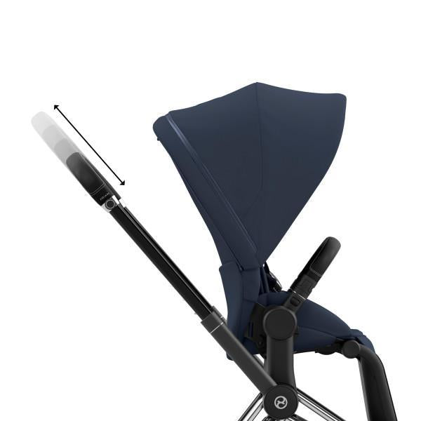 Priam 4 Stroller - Chrome/Black Frame and Nautical Blue Seat Pack