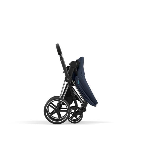 Priam 4 Stroller - Chrome/Black Frame and Nautical Blue Seat Pack