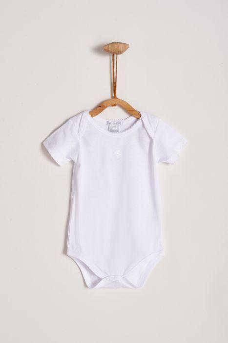 Logo Short Sleeve Bodysuit 2-Pack White