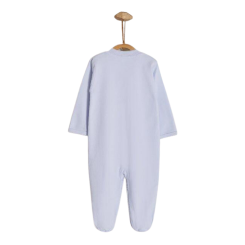 Logo Footed Pajamas Light Blue