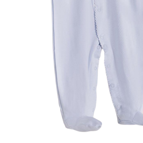 Logo Footed Pajamas Light Blue