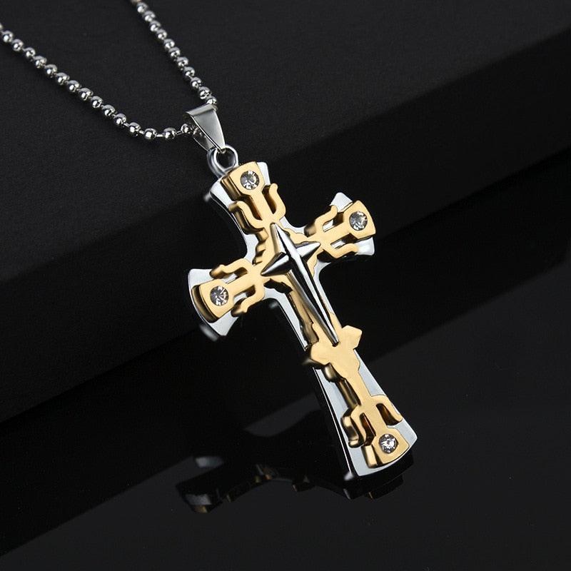 2021 Fashion New Black Rectangle Pendant Necklace Men Trendy Simple Stainless Steel Chain Men Necklace Jewelry Gift