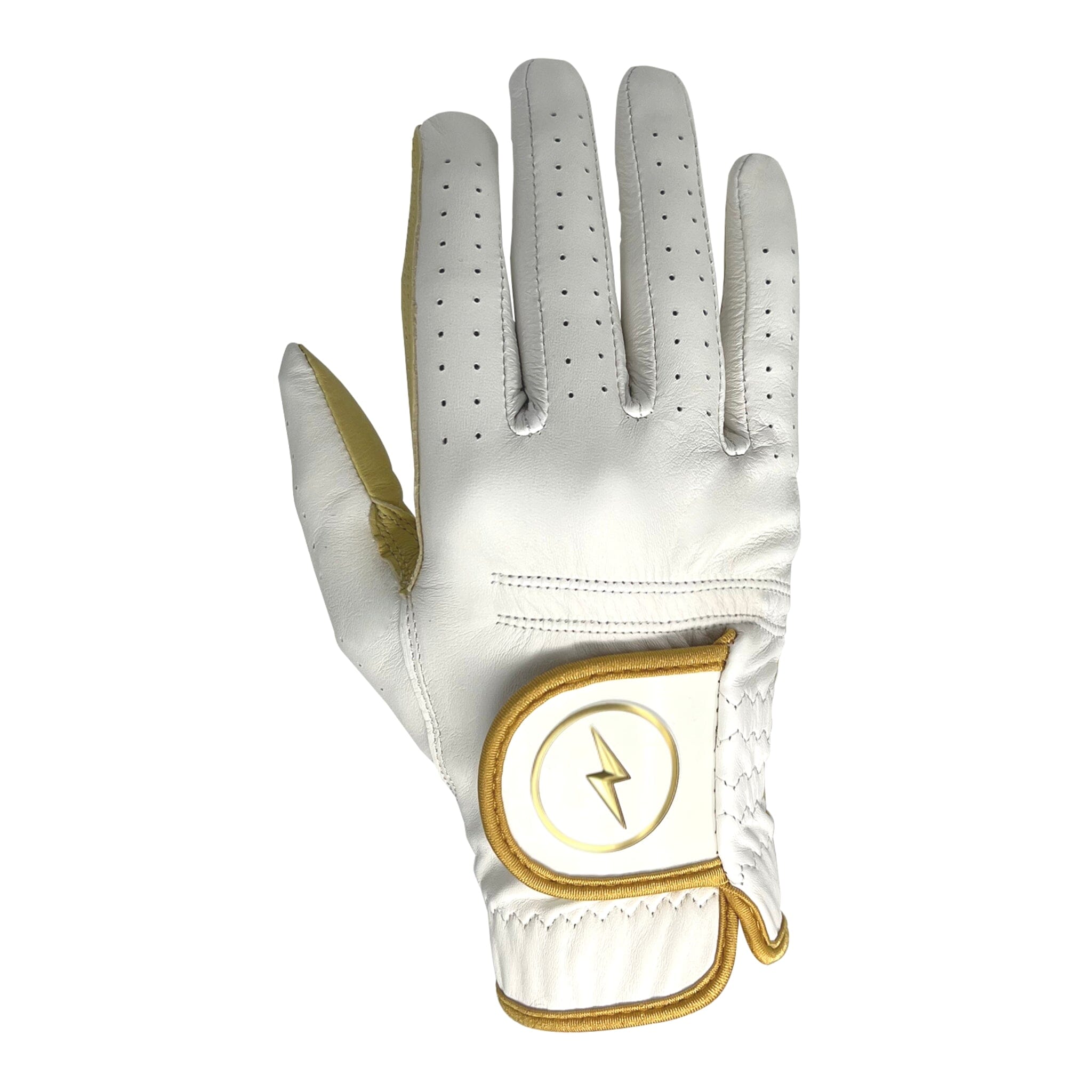 BRUCE BOLT GOLD Series Right Golf Glove - WHITE RIGHT