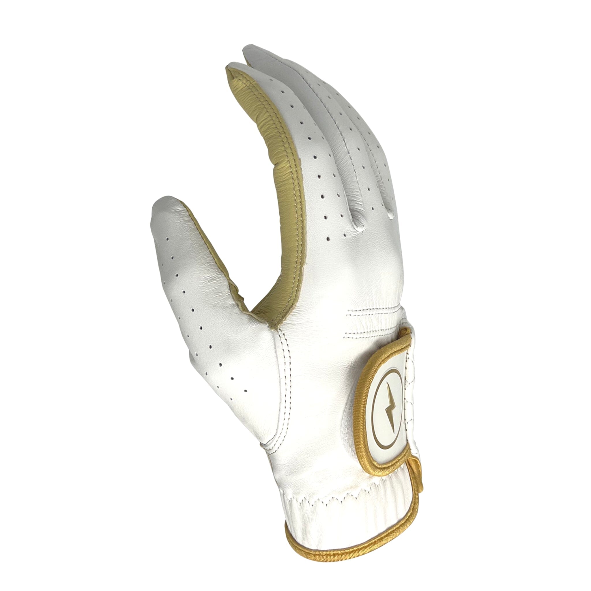 BRUCE BOLT GOLD Series Right Golf Glove - WHITE RIGHT