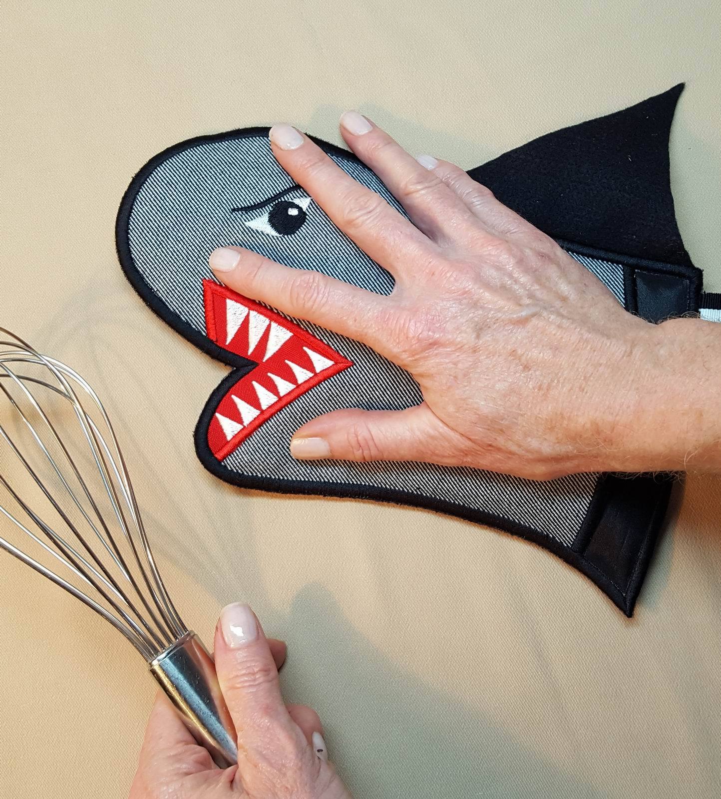 In the Hoop Bruce the Shark Oven Glove