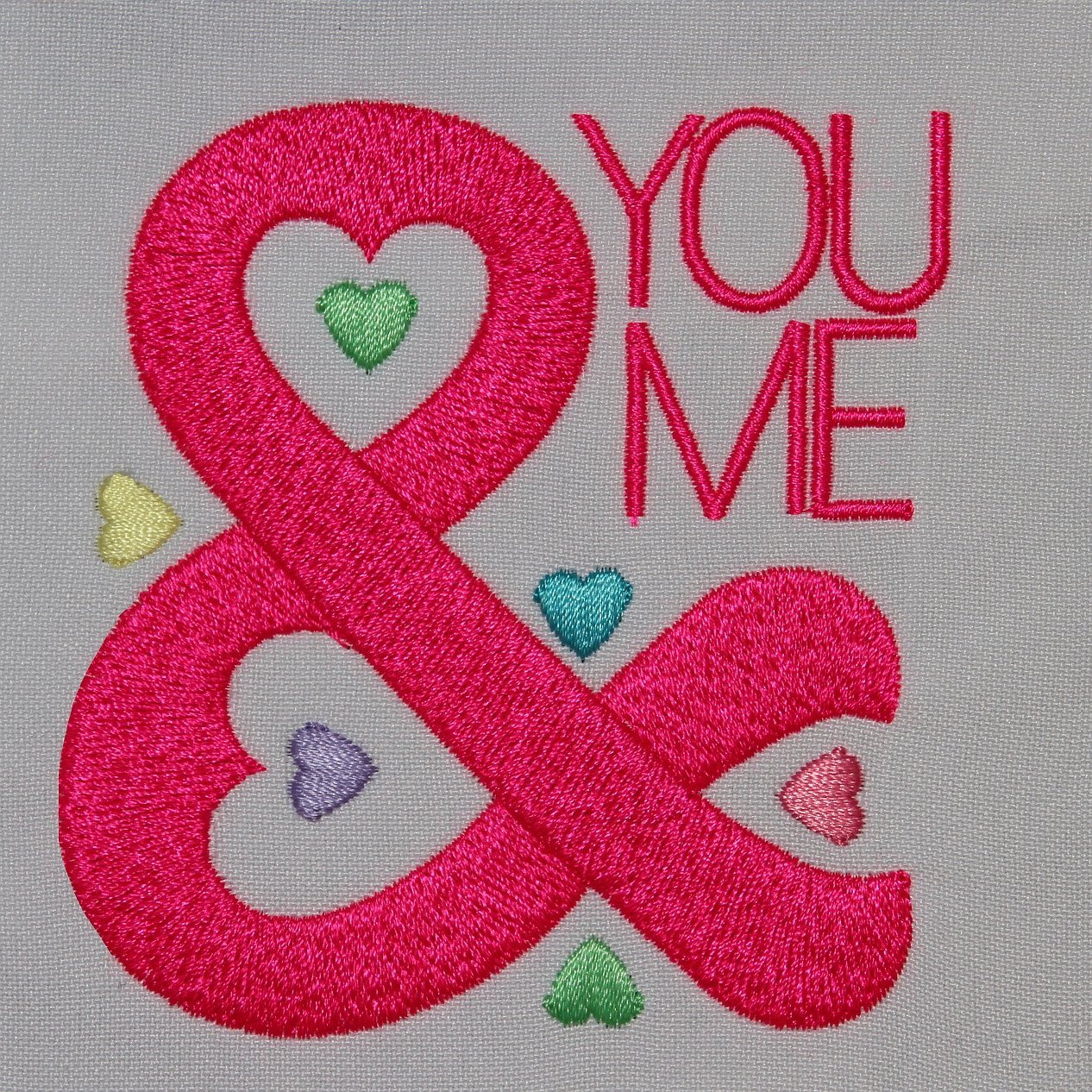 You and me with hearts