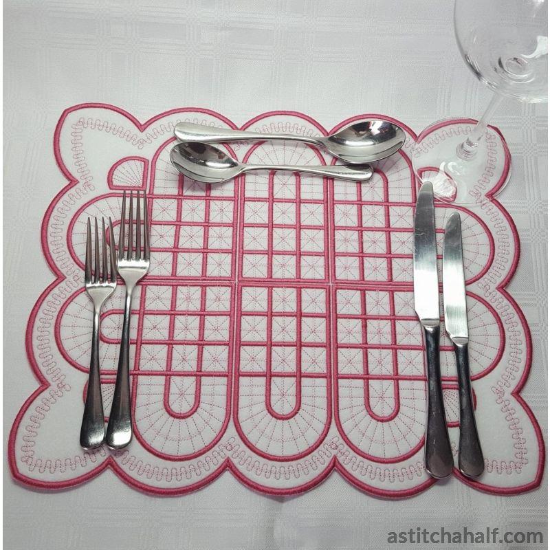 Applique Battenburg Place Mat Variety