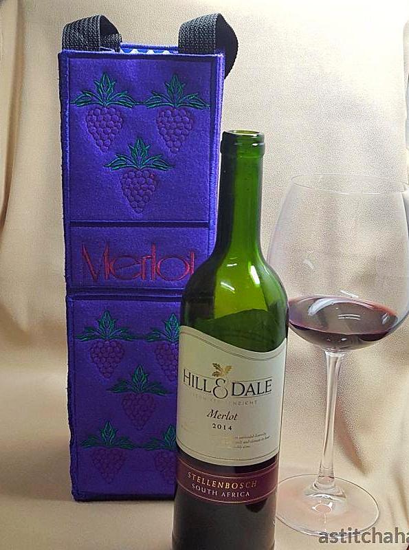 Merlot Wine Bottle Tote