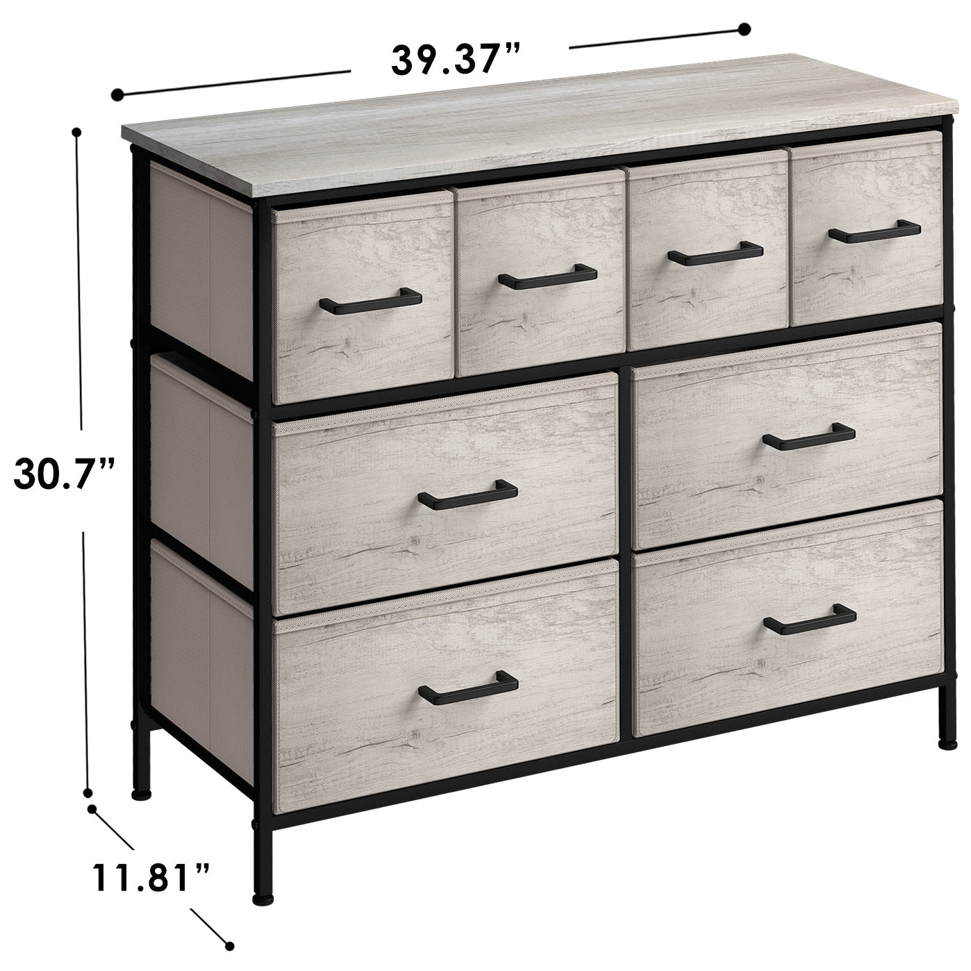 8-Drawer Chest Dresser w/knob Handles