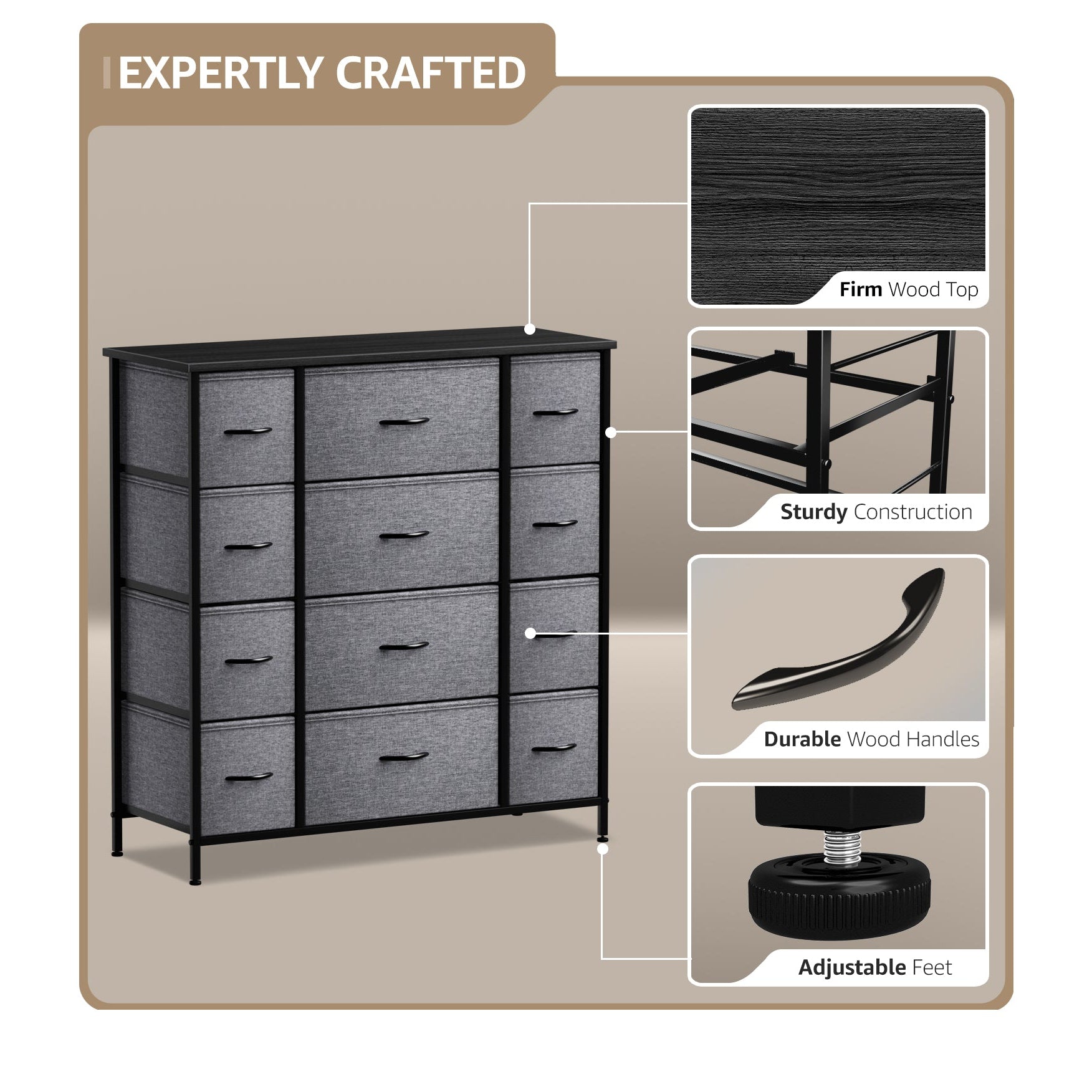 12-Drawer Dresser