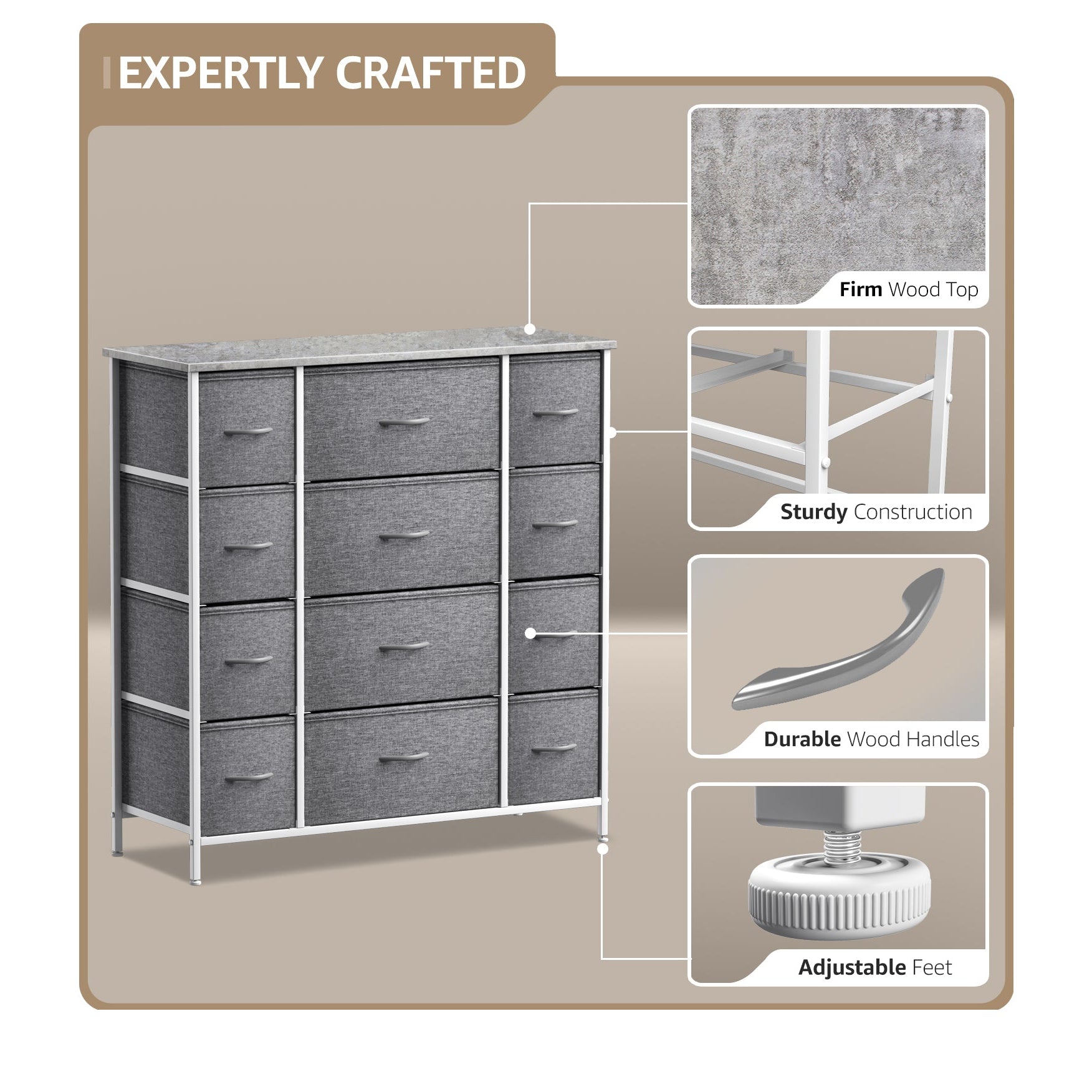 12-Drawer Dresser