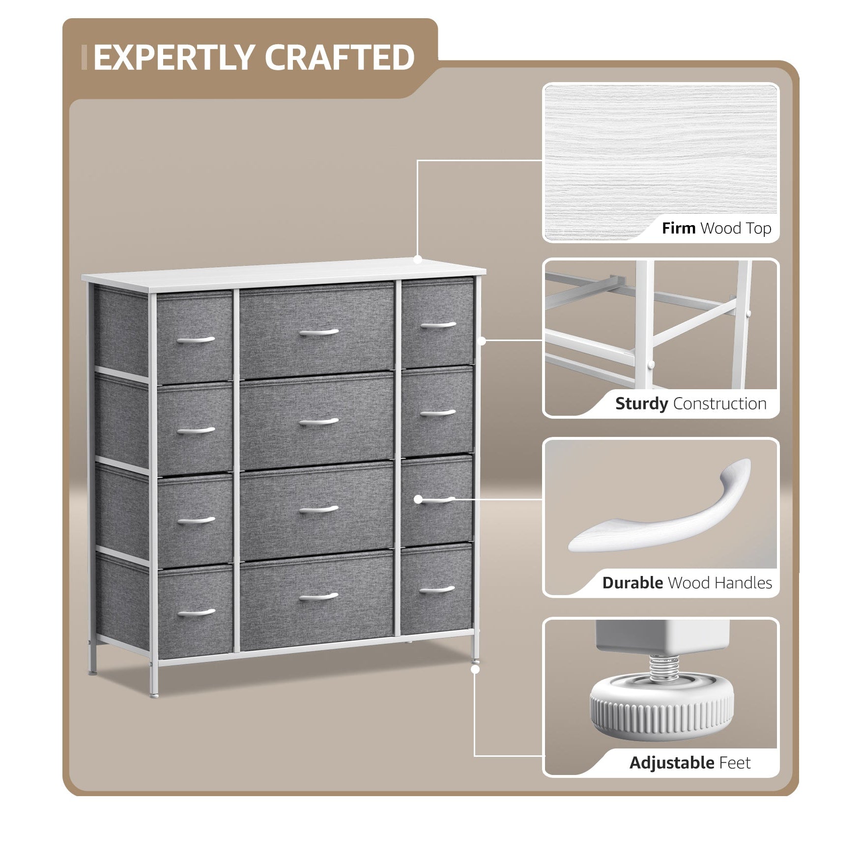 12-Drawer Dresser