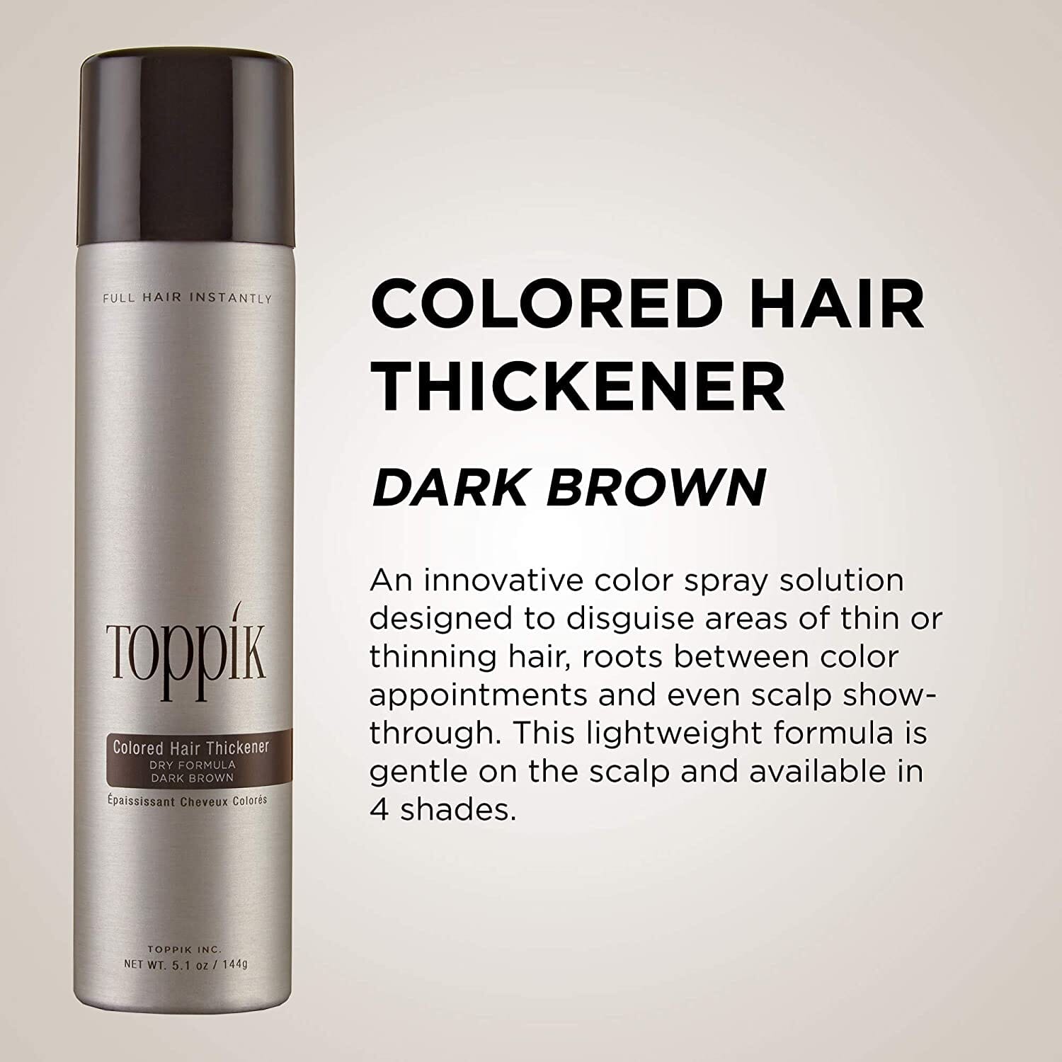 Toppik Colored Hair Thickener - DARK BROWN