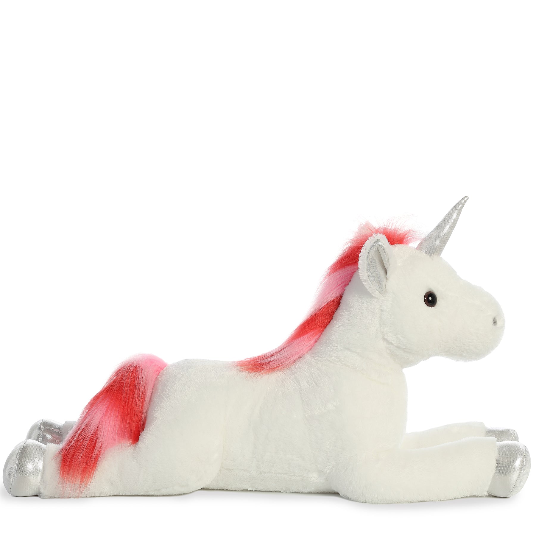 Red & Pink Swirls White Unicorn 27