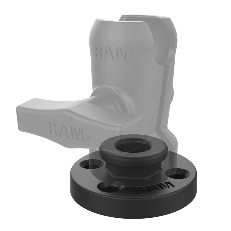 RAM? Round Base Adapter with Aluminum Octagon Button - RAM-324-OFU