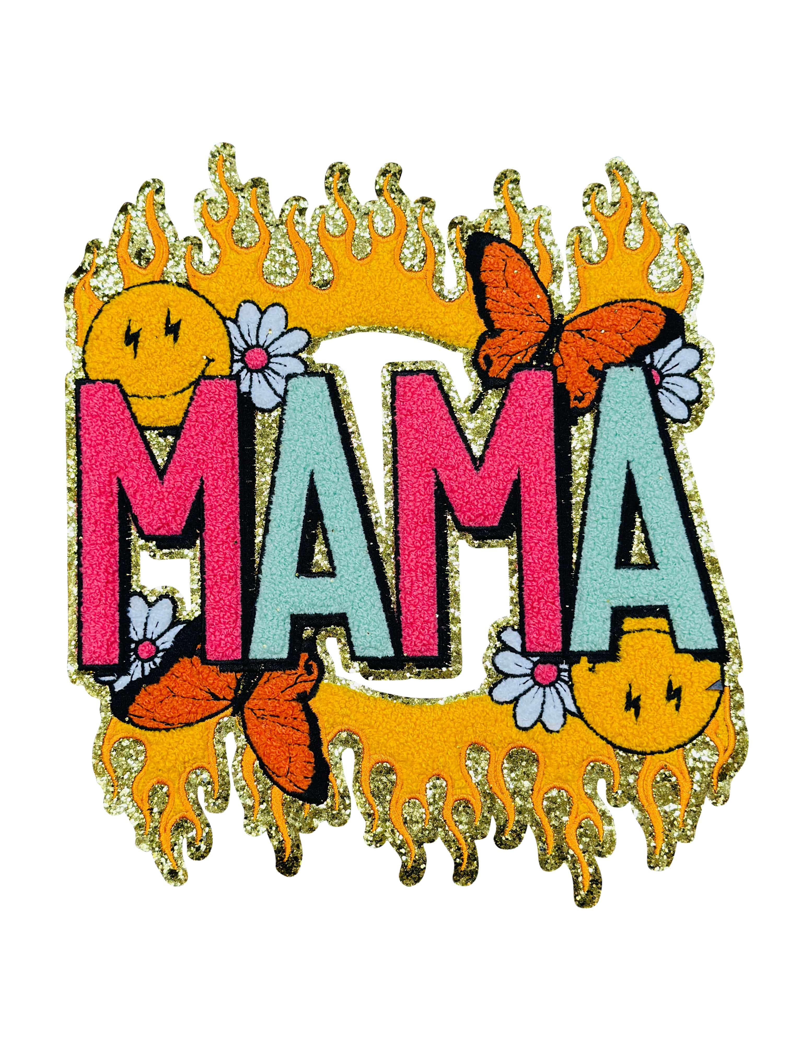 CP1048 - Burning MAMA Chenille Patch